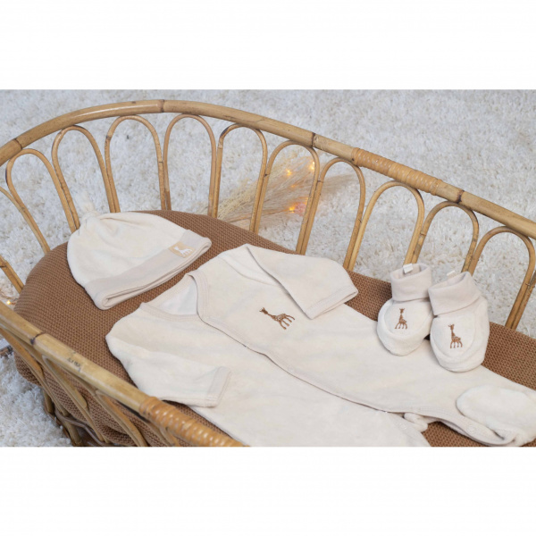 Ensemble naissance 3 pièces naissance - sable Trois kilos sept