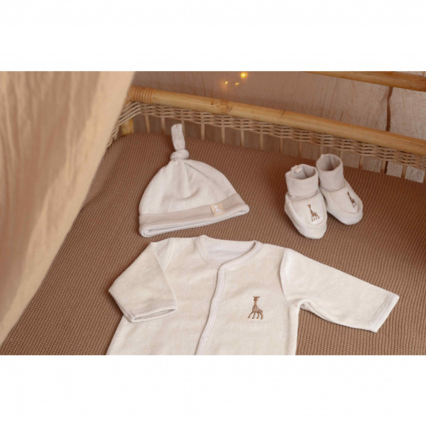 Ensemble naissance 3 pièces naissance - sable Trois kilos sept