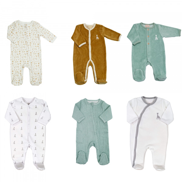 Ensemble de naissance 6 pyjamas 3 mois Trois kilos sept
