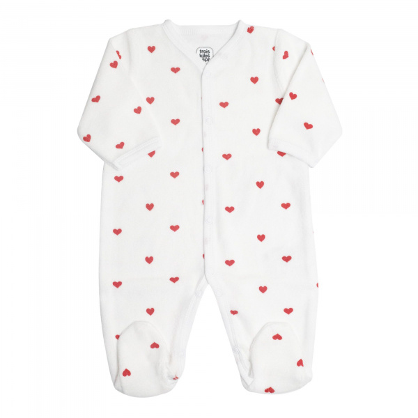 Pyjama 6 mois coeur rouge Trois kilos sept