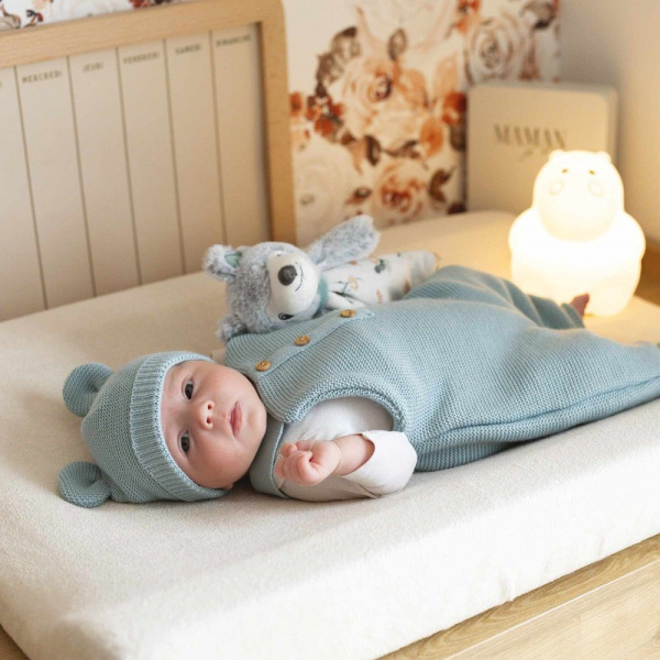 Salopette maille sauge 1-3 mois Trois kilos sept