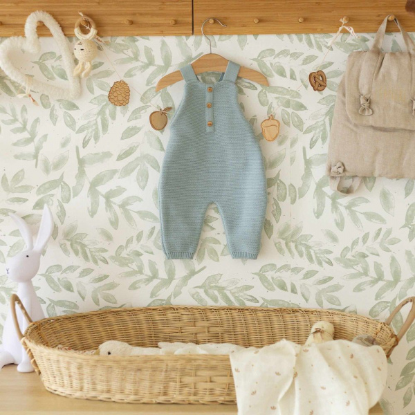 Salopette maille sauge 1-3 mois Trois kilos sept