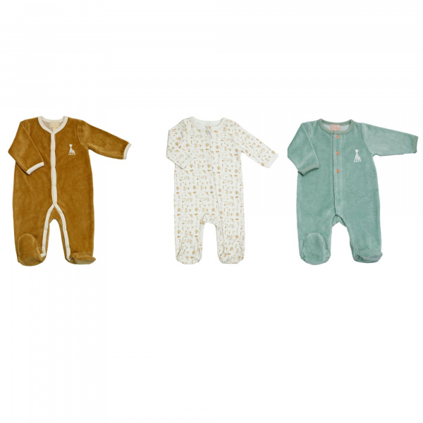 Ensemble de naissance 3 pyjamas naissance Trois kilos sept