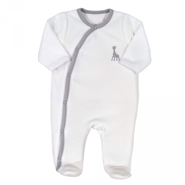 Pyjama croisé sophie la girafe 0 mois gris Trois kilos sept