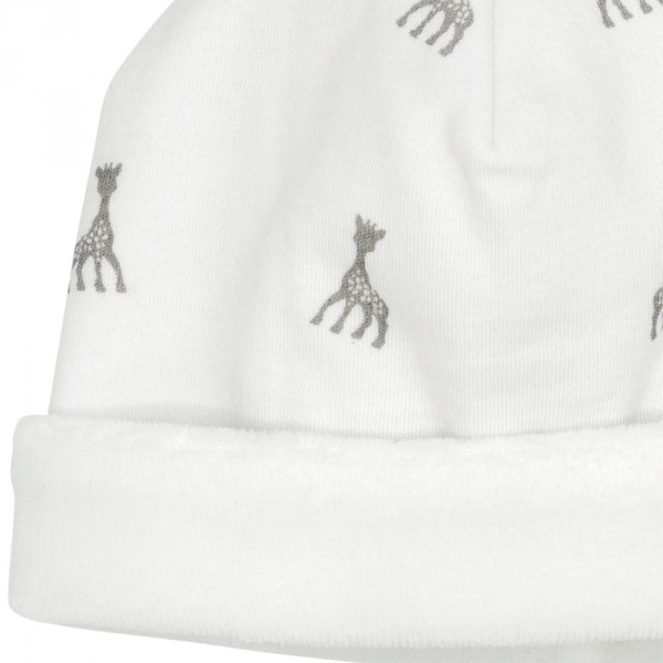 Bonnet sophie la girafe 1 mois gris Trois kilos sept
