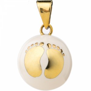 Bola de grossesse blanc avec pieds dorés Bola