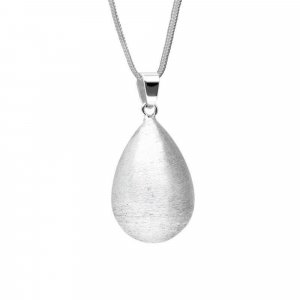 Bola de grossesse goutte effet brossé plaqué argent Bola