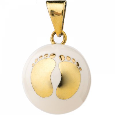 Bola de grossesse blanc avec pieds dorés