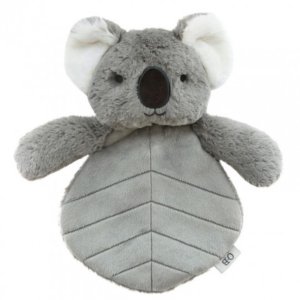 Doudou bébé plat koala en peluche 30cm gris Ob designs