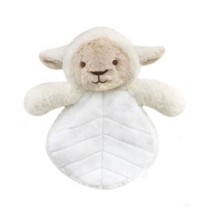 Doudou bébé plat mouton en peluche 30cm blanc Ob designs