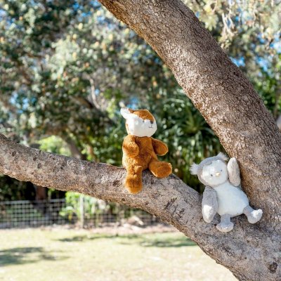 Peluche ultra douce renard 40 cm -cuivré