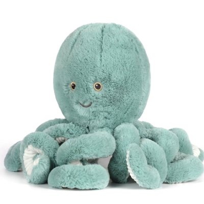 Peluche ultra douce poulpe 25 cm - bleu céladon