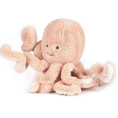 Peluche ultra douce poulpe 38 cm - rose des sables