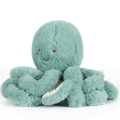Peluche ultra douce poulpe 38 cm - bleu céladon