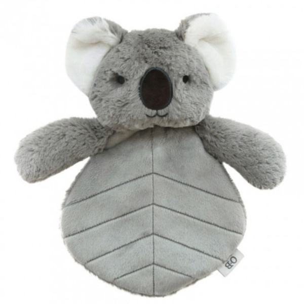 Doudou bébé plat koala en peluche 30cm gris Ob designs
