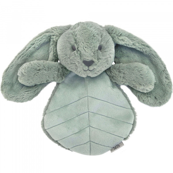 Doudou plat lapin 30 cm - sauge Ob designs