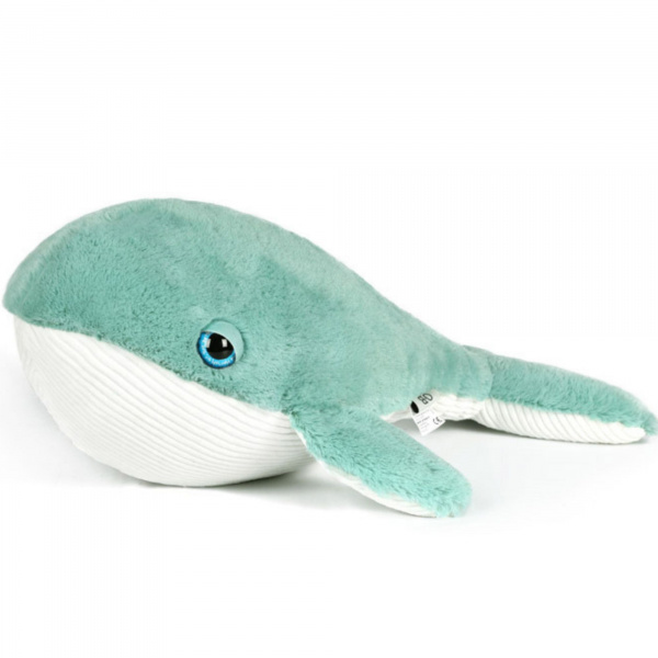 Peluche ultra douce balaine 52 cm bleu/blanc Ob designs