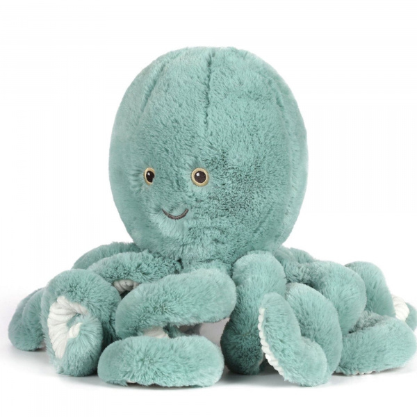Peluche ultra douce poulpe 25 cm - bleu céladon Ob designs