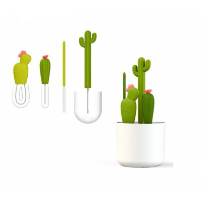 Set de 4 brosses à biberons cactus