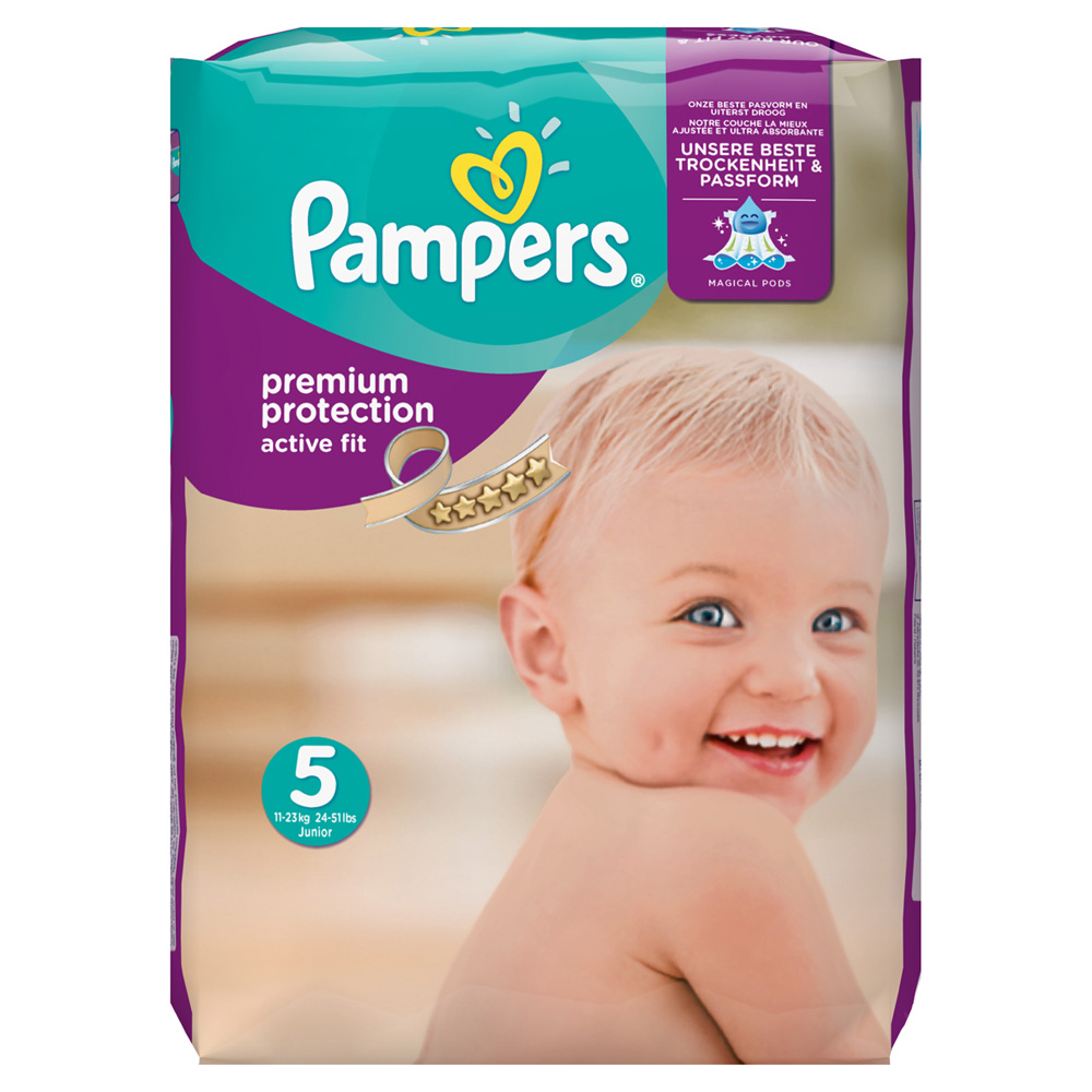 Couches premium active fit taille 5 (1123 kg) 136 couches de Pampers