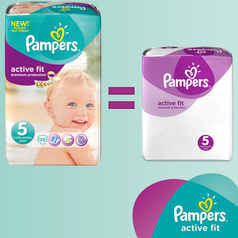 Couches premium active fit taille 5 (1123 kg) 136 couches de Pampers