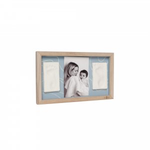 Cadre 2 empreintes avec photo blue abstrait Petit artichaut