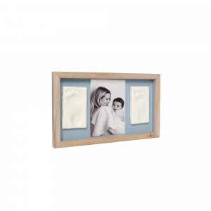 Cadre 2 empreintes avec photo blue abstrait Petit artichaut