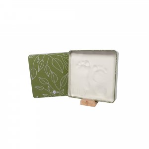 Cadre empreinte baby box carrée olive tree Petit artichaut