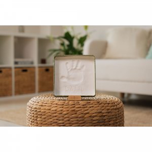 Cadre empreinte baby box carrée olive tree Petit artichaut