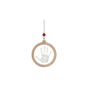 Boule de noël empreinte transparente Petit artichaut