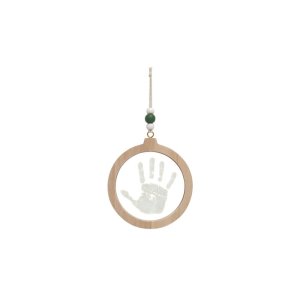 Boule de noël empreinte transparente Petit artichaut