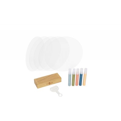 Cadre transparent 5 empreintes family colors