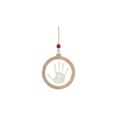 Boule de noël empreinte transparente