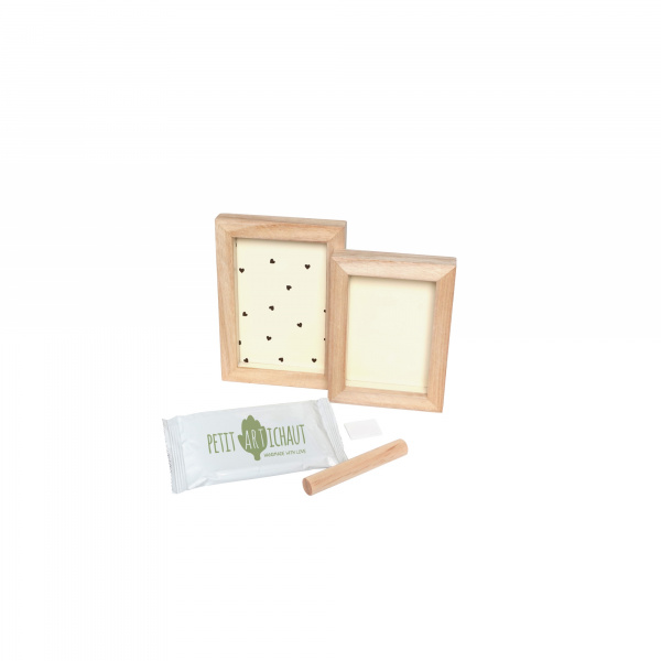 Cadre à empreinte duo jolis coeurs Petit artichaut