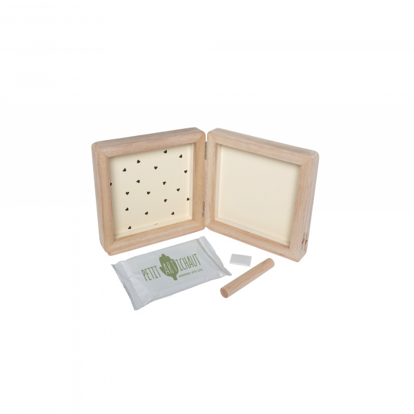 Cadre à empreinte 2 volets jolis coeurs Petit artichaut