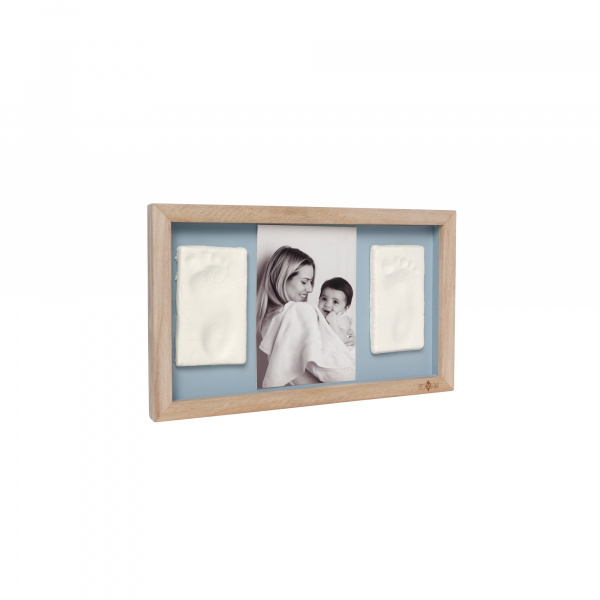 Cadre 2 empreintes avec photo blue abstrait Petit artichaut