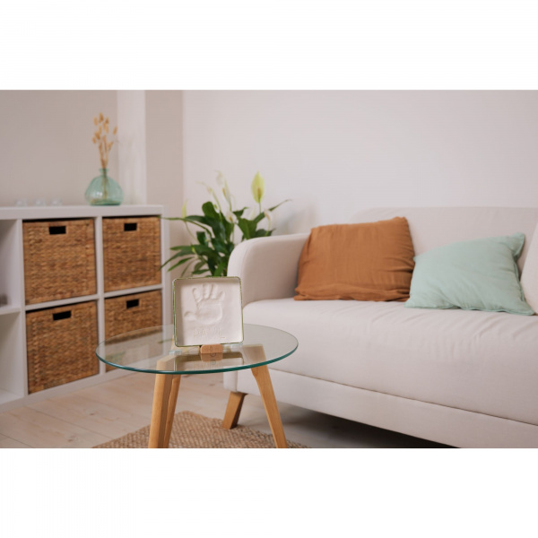 Cadre empreinte baby box carrée olive tree Petit artichaut