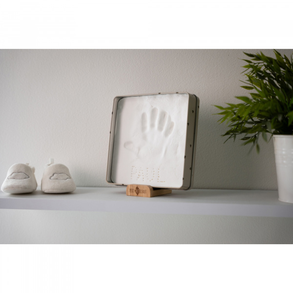 Cadre empreinte baby box carrée jolis coeurs Petit artichaut