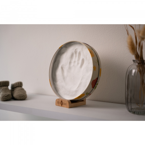 Cadre empreinte baby box ronde little prairie Petit artichaut