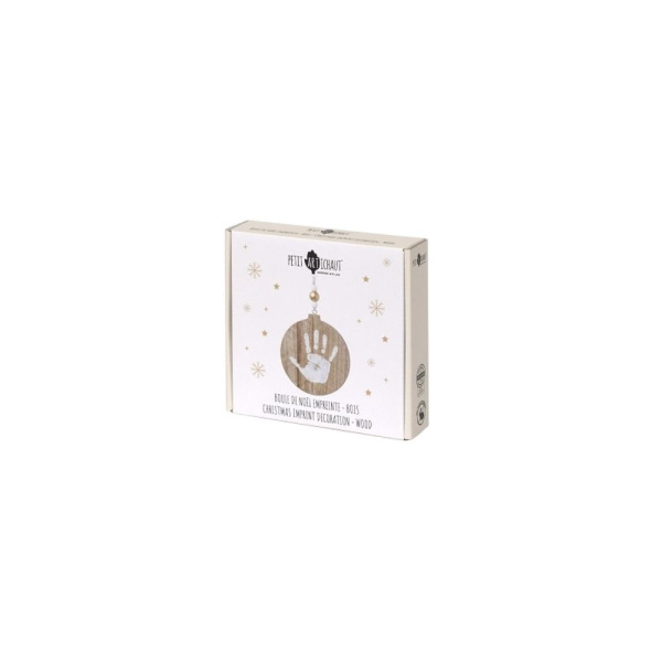 Boule de noël empreinte bois Petit artichaut