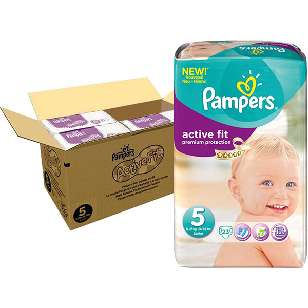 Couches premium active fit taille 5 (1123 kg) 136 couches de Pampers