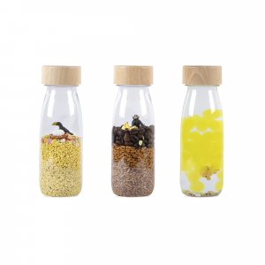 Lot de 3 bouteilles sensorielles tropical Petit boum