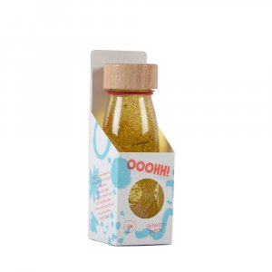 Bouteille sensorielle float dorée Petit boum