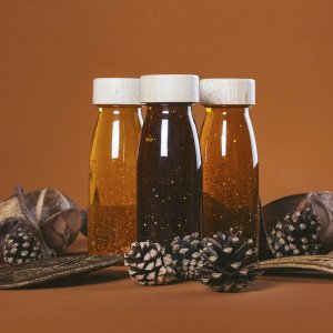 Bouteille sensorielle float curcuma Petit boum