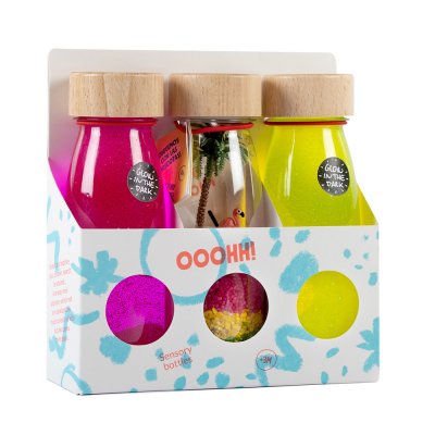 Lot de 3 bouteilles sensorielles paradise