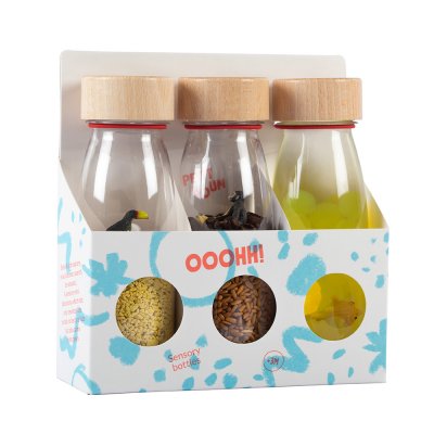 Lot de 3 bouteilles sensorielles tropical