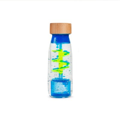 Bouteille sensorielle move spirale bleu