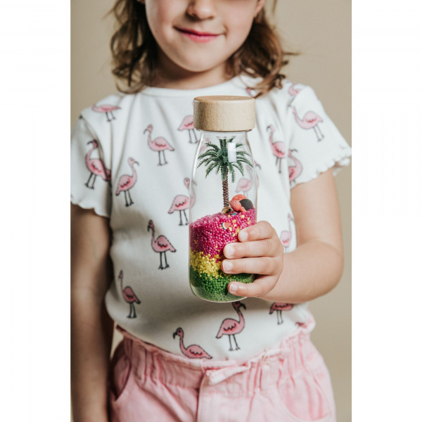 Bouteille sensorielle spy flamant rose Petit boum