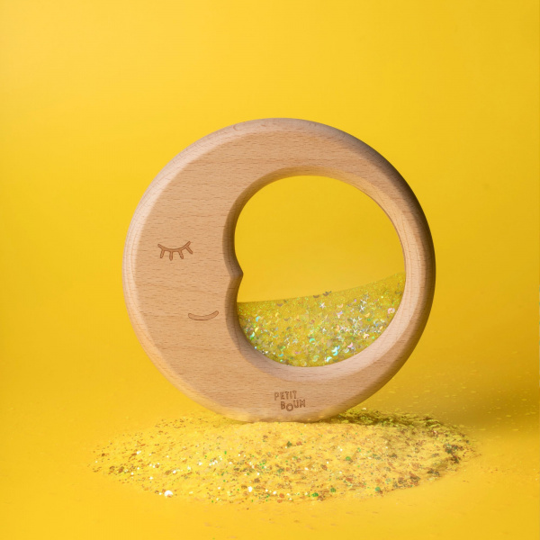 Jouet en bois sensoriel lune Petit boum