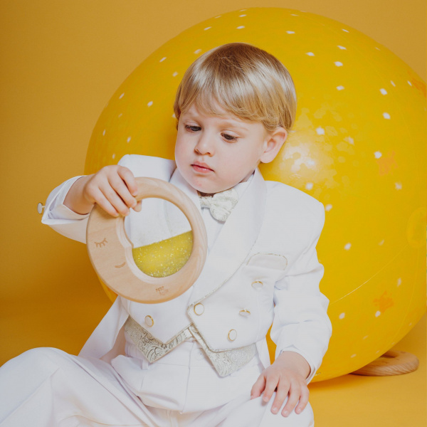 Jouet en bois sensoriel lune Petit boum